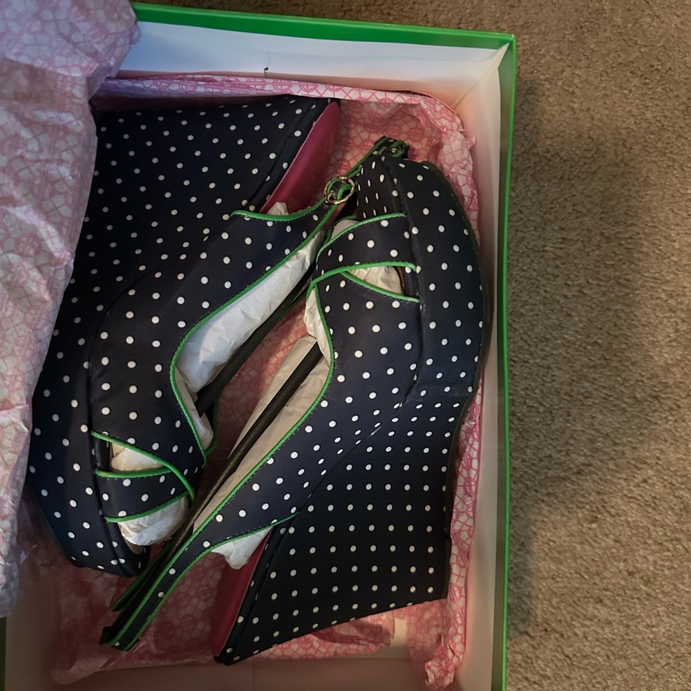 Lilly Pulitzer Picture Perfect Espadrille blue dot